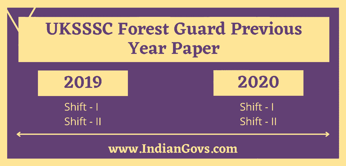 uksssc forest guard previous year paper in hindi