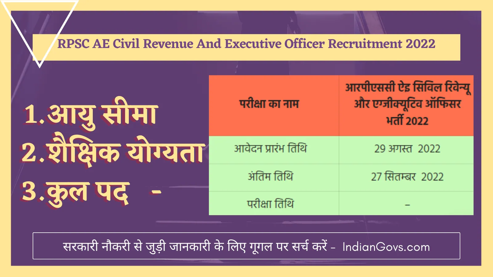 RPSC AE Civil Revenue And Executive Officer Recruitment 2022